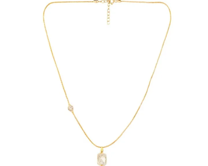 Złoty naszyjnik z cyrkoniami