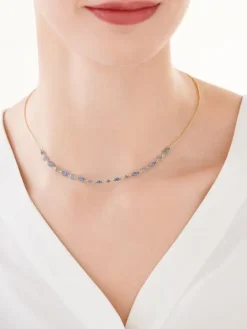 Złoty naszyjnik z cyrkoniami