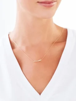 Złoty naszyjnik z cyrkoniami - motyl