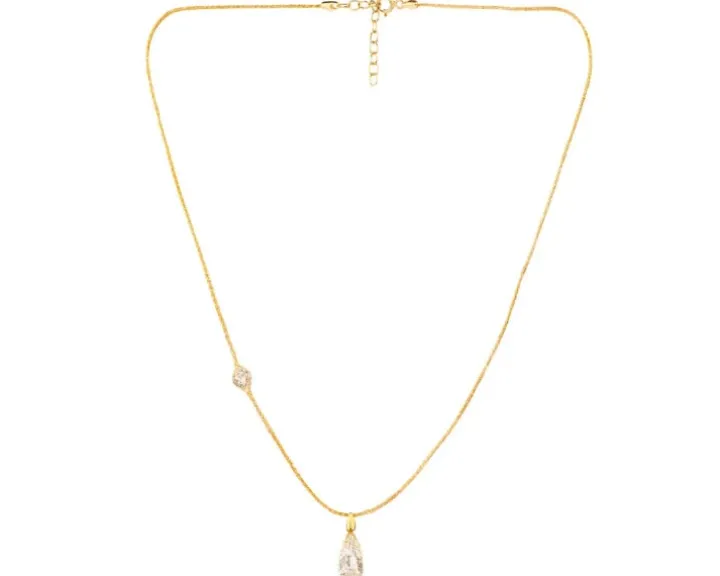 Złoty naszyjnik z cyrkoniami