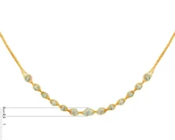 Złoty naszyjnik z cyrkoniami