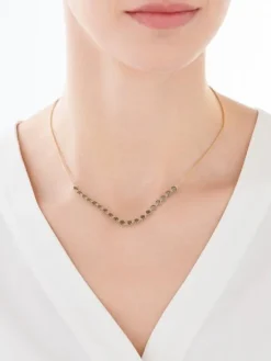 Złoty naszyjnik z cyrkoniami