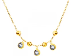 Złoty naszyjnik z cyrkoniami