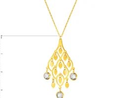 Złoty naszyjnik z cyrkoniami