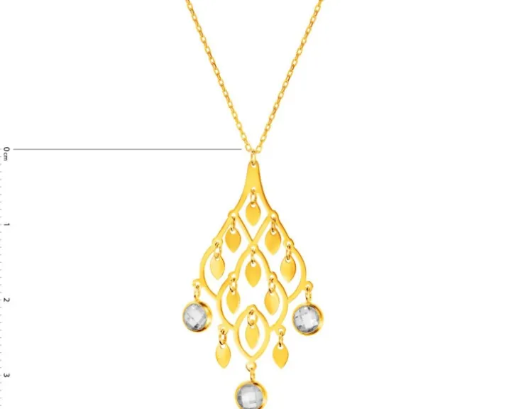 Złoty naszyjnik z cyrkoniami