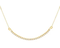 Złoty naszyjnik z cyrkoniami, ankier