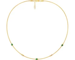 Złoty naszyjnik z emalią