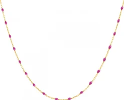 Złoty naszyjnik z emalią