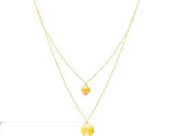 Złoty naszyjnik z emalią - daughter, mother