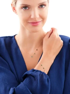 Złoty naszyjnik z emalią - gwiazdy