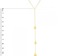 Złoty naszyjnik z emalią - koła