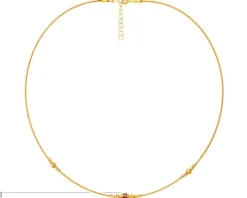 Złoty naszyjnik z emalią - kulki