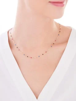 Złoty naszyjnik z emalią, ankier