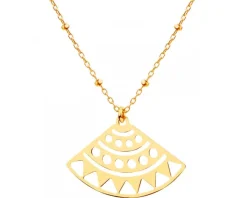 Złoty naszyjnik z kulkami, ankier - wachlarz