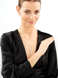 Złoty naszyjnik z kwarcem