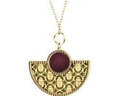 Złoty naszyjnik z masą perłową - skarabeusze