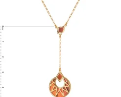 Złoty naszyjnik z masą perłową