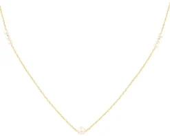 Złoty naszyjnik z perłami, ankier