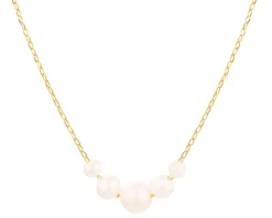 Złoty naszyjnik z perłami, ankier