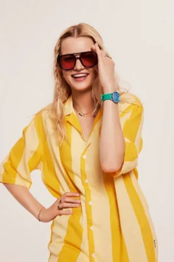 Złoty naszyjnik z turmalinami, ankier - koniczyna