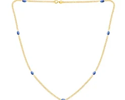 Złoty naszyjnik ze szkłem  - pancerka