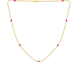 Złoty naszyjnik ze szkłem - pancerka