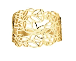 Złoty pierścionek - kwiaty