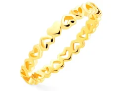 Złoty pierścionek - serca