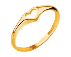 Złoty pierścionek - serce