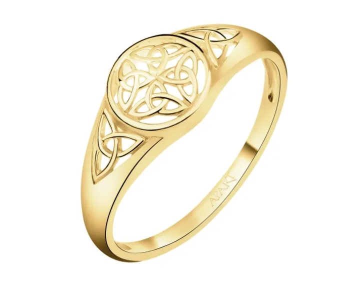 Złoty pierścionek - sygnet