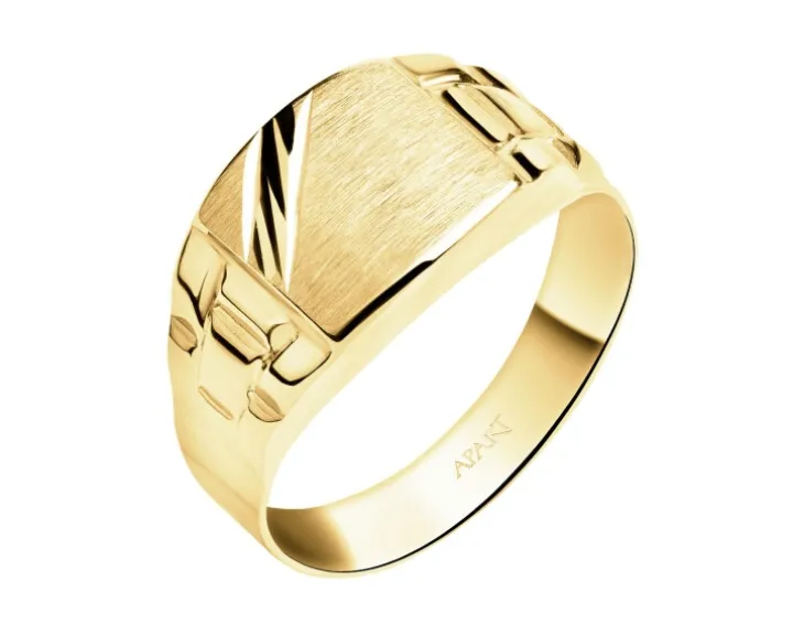 Złoty pierścionek - sygnet