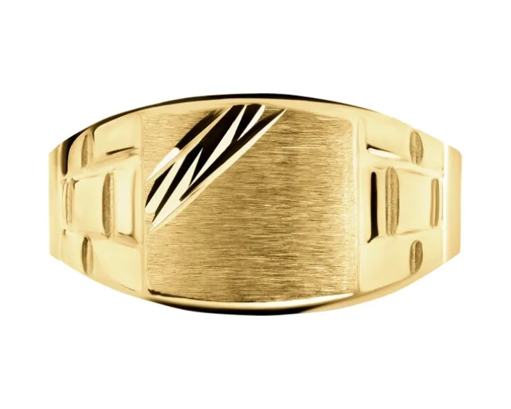 Złoty pierścionek - sygnet