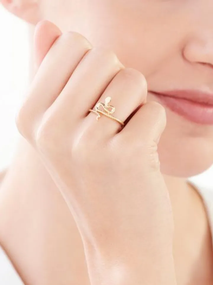 Złoty pierścionek - wąż