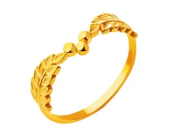 Złoty pierścionek - wieniec laurowy