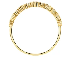 Złoty pierścionek z cyrkoniami