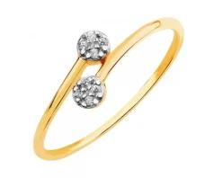 Złoty pierścionek z cyrkoniami
