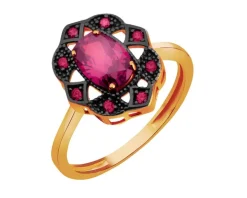 Złoty pierścionek z cyrkoniami