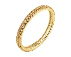 Złoty pierścionek z cyrkoniami - Eternity