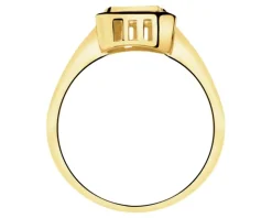 Złoty pierścionek z cyrkoniami