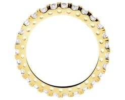 Złoty pierścionek z cyrkoniami - Eternity