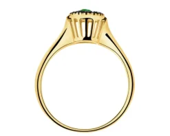 Złoty pierścionek z cyrkoniami