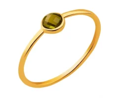 Złoty pierścionek z cyrkonią