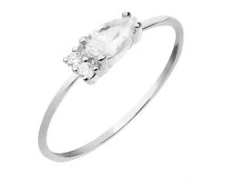 Złoty pierścionek z cyrkoniami