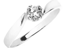 Złoty pierścionek z cyrkonią