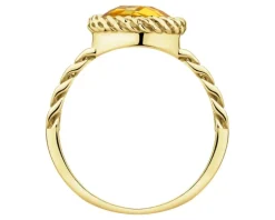 Złoty pierścionek z cyrkonią