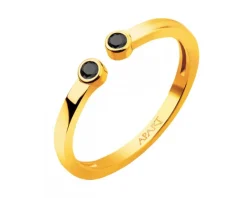 Złoty pierścionek z cyrkoniami