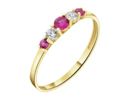 Złoty pierścionek z cyrkoniami