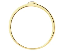 Złoty pierścionek z cyrkoniami