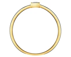 Złoty pierścionek z cyrkonią