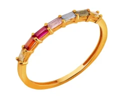 Złoty pierścionek z cyrkoniami